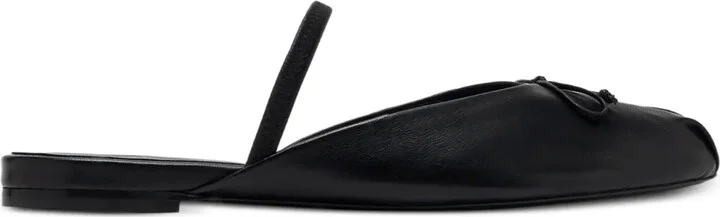 Prima bow-detail leather mules
