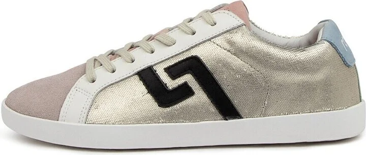 Prime DI00240 Women's US 11 Metallic Gold Leather Low Top Sneakers KHD555
