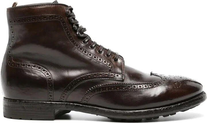 Prince perforated leather boots
