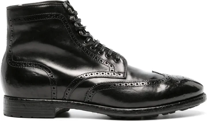 Prince perforated leather boots