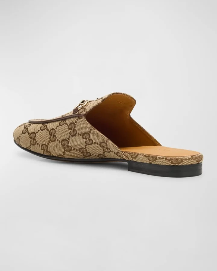 Princetown GG Canvas Bit Loafer Mules - Image 3