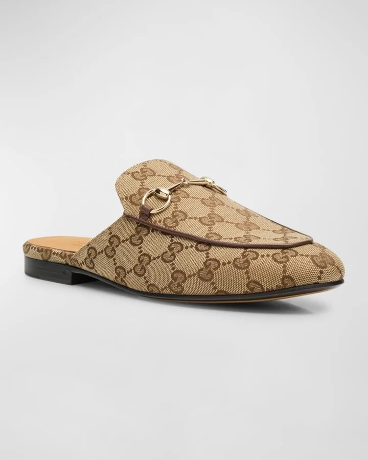 Princetown GG Canvas Bit Loafer Mules - Image 8