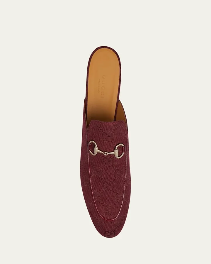 Princetown GG Canvas Bit Loafer Mules - Image 4