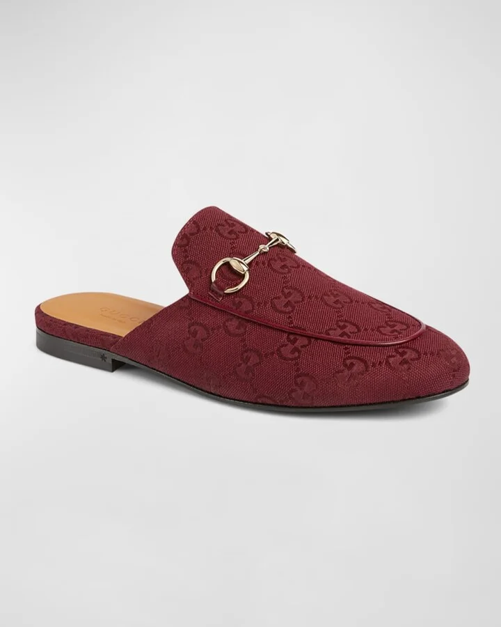 Princetown GG Canvas Bit Loafer Mules - Image 6