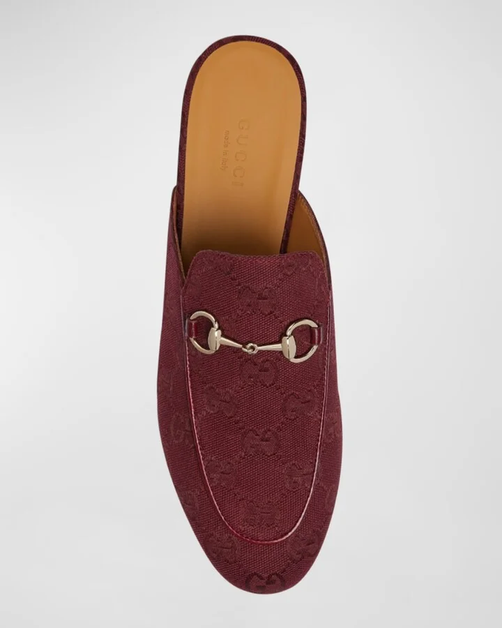 Princetown GG Canvas Bit Loafer Mules - Image 9