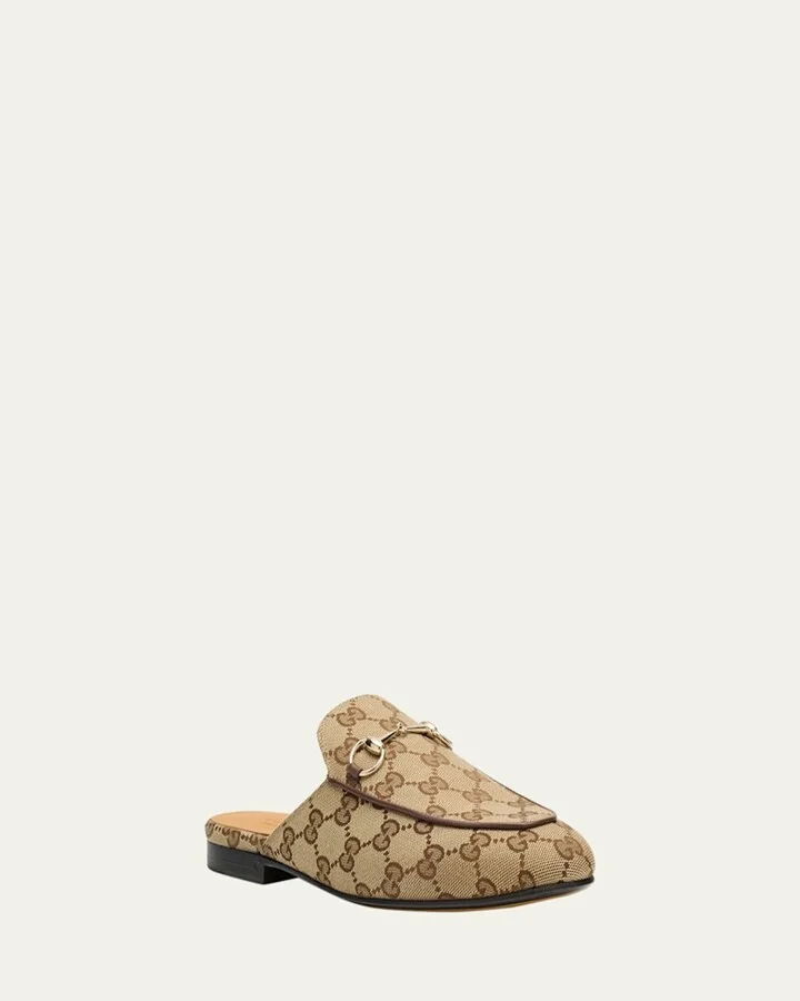 Princetown GG Canvas Bit Loafer Mules - Image 3
