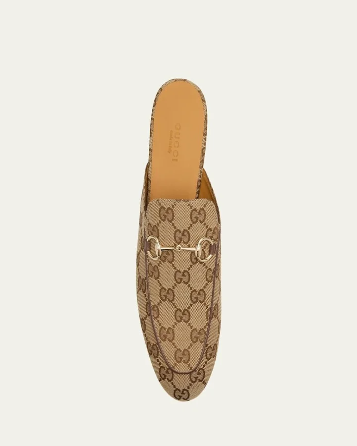 Princetown GG Canvas Bit Loafer Mules - Image 10