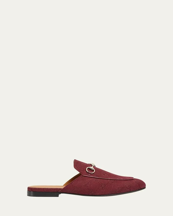 Princetown GG Canvas Bit Loafer Mules