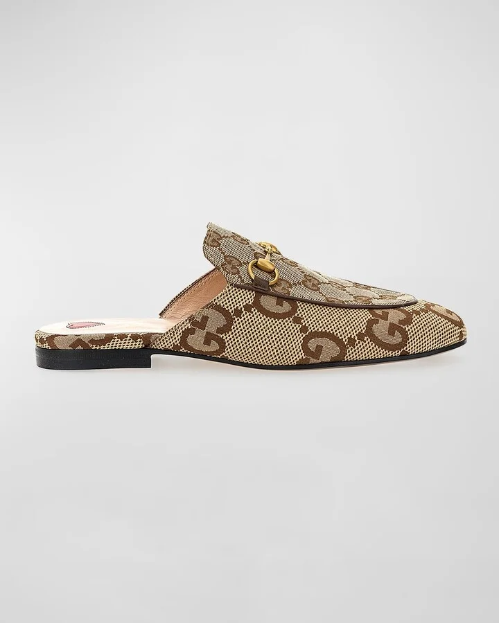 Princetown GG Canvas Loafer Mules
