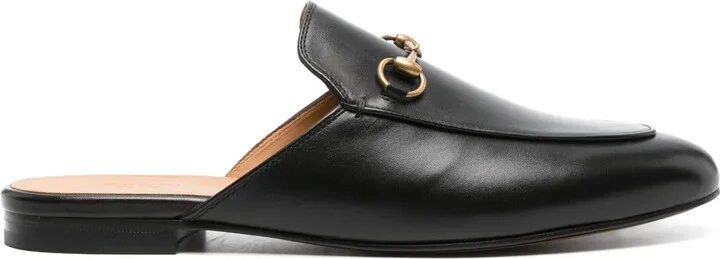 Princetown Horsebit-detail leather mules