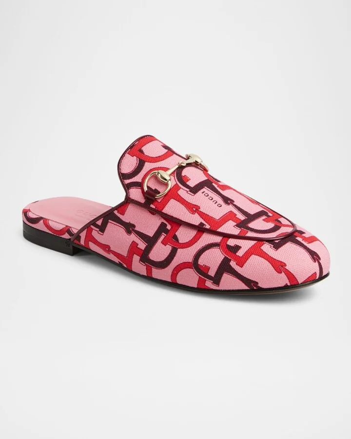 Princetown Horsebit Print Loafer Mules - Image 4