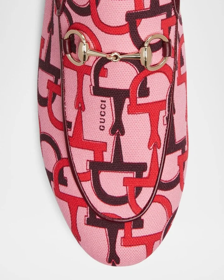 Princetown Horsebit Print Loafer Mules - Image 9