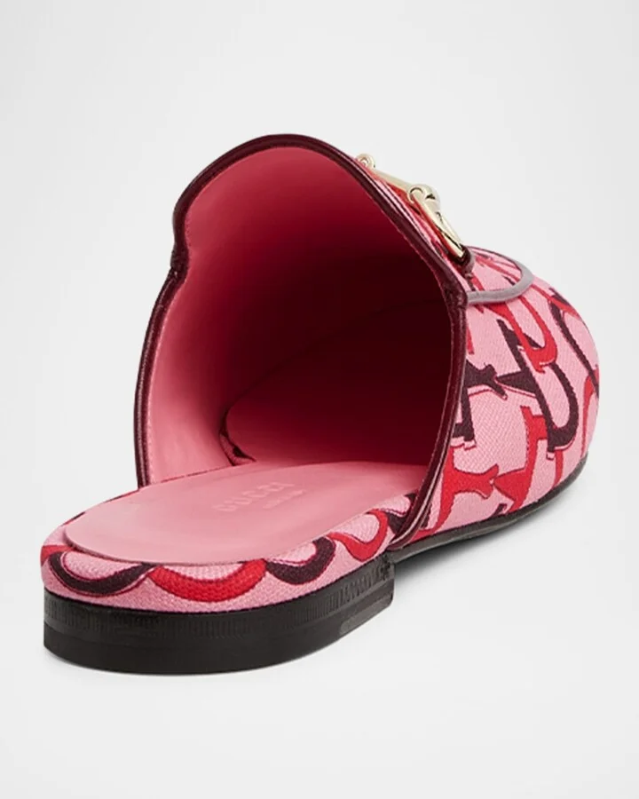 Princetown Horsebit Print Loafer Mules - Image 11