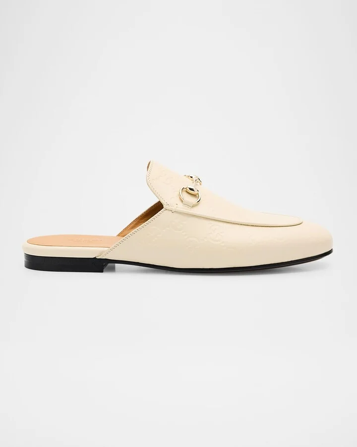 Princetown Monogram Horsebit Leather Mules