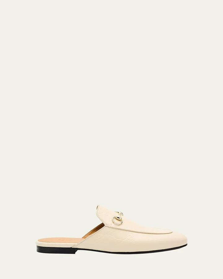 Princetown Monogram Horsebit Leather Mules
