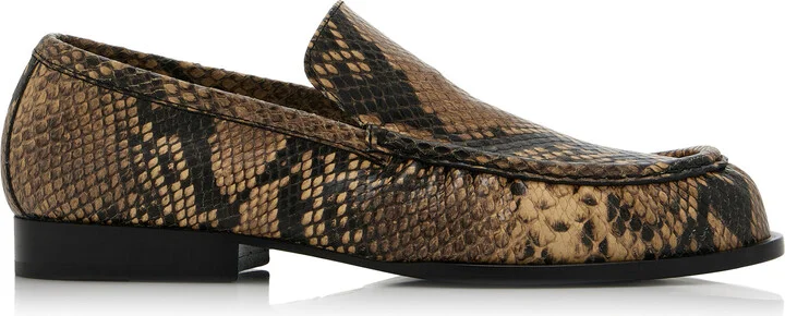 Print Leather LoafersVan Noten