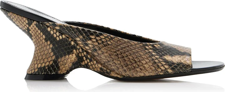 Print Leather Wedge SandalsVan Noten
