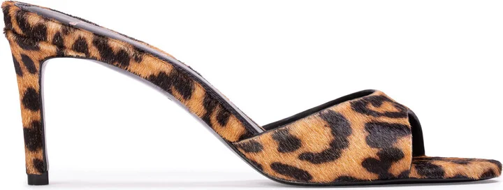 Print Pony Hair SandalsSuede Studio