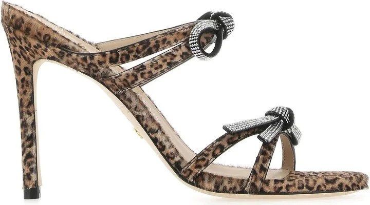 Printed calf hair SW Bow mules