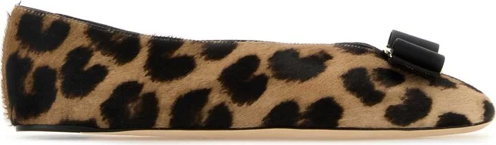 Printed Calf Hair Vanna Ballerinas