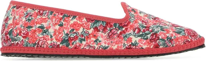 Printed Canvas Ballerinas