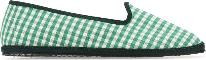Printed canvas ballerinas