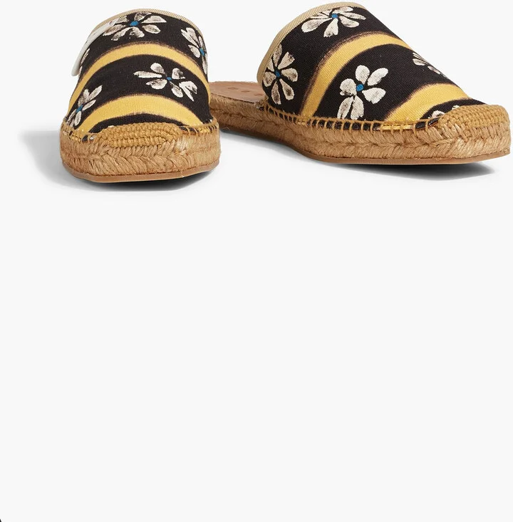 Printed canvas espadrille mules - Image 2