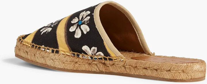 Printed canvas espadrille mules - Image 3