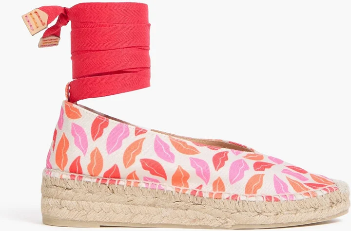 Printed canvas espadrilles