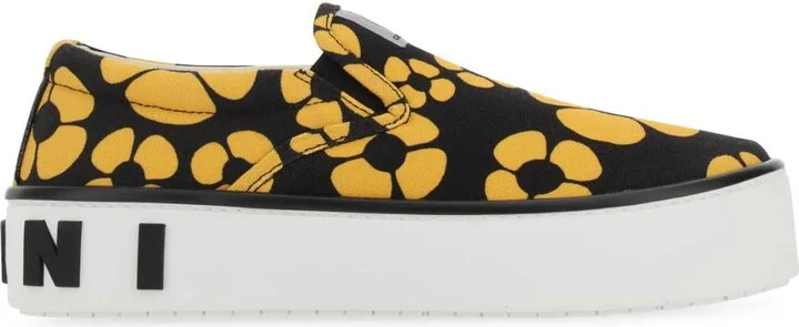 Printed Canvas Slip Ons