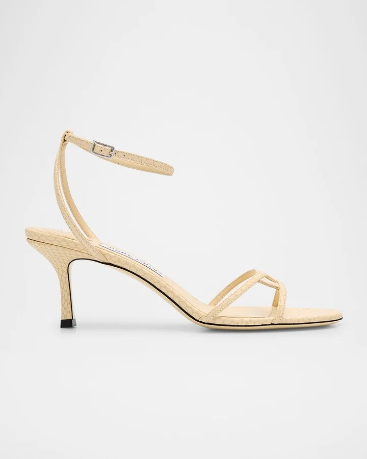 Printed Elaphe 1998 Leo Ankle-Strap Sandals