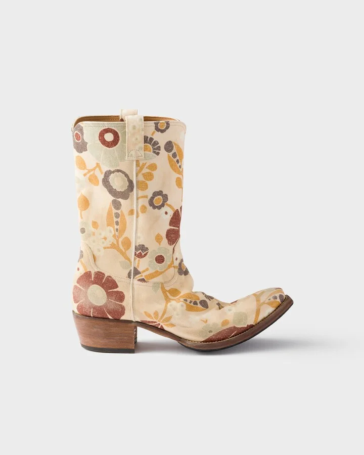 Printed fabric boots - Image 2