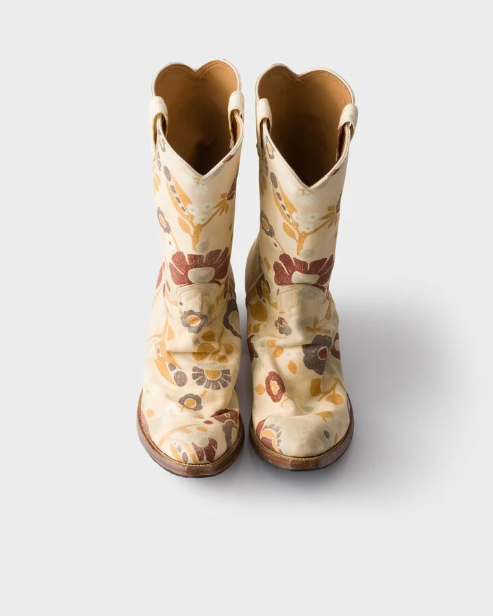 Printed fabric boots - Image 4
