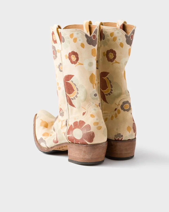 Printed fabric boots - Image 5