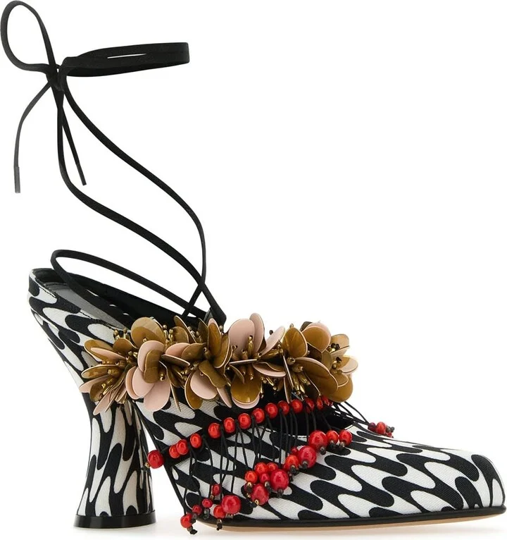 Printed Fabric Mules - Image 2