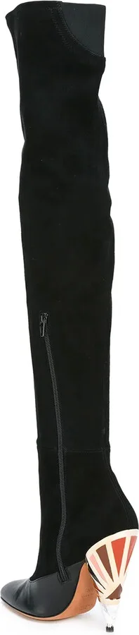Printed Heel Over-The-Knee Boots - Image 3
