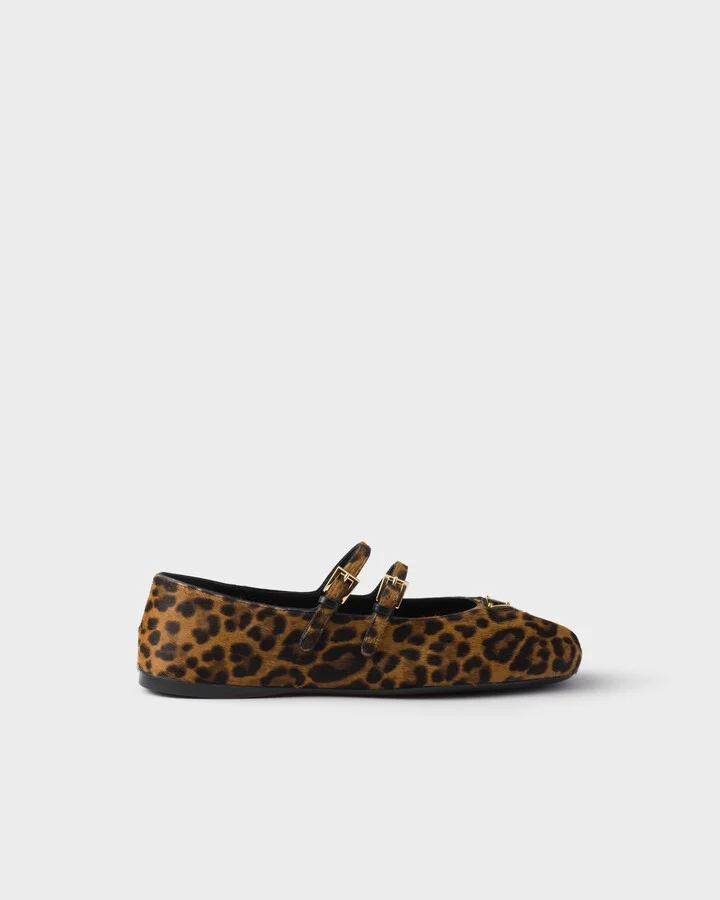 Printed leather ballerinas - Image 2