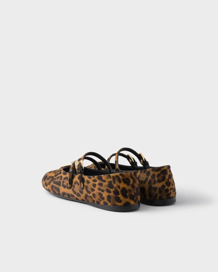 Printed leather ballerinas - Image 4