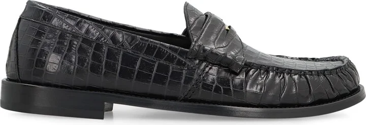 Printed Leather Loafers - Image 2