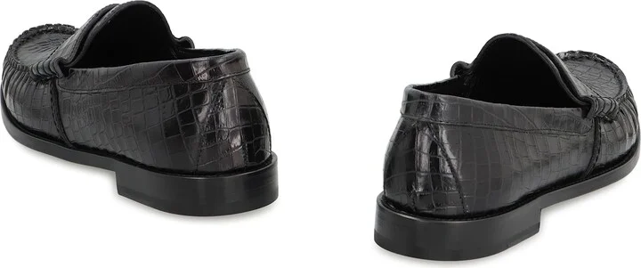 Printed Leather Loafers - Image 4