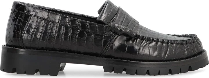 Printed Leather Loafers - Image 2