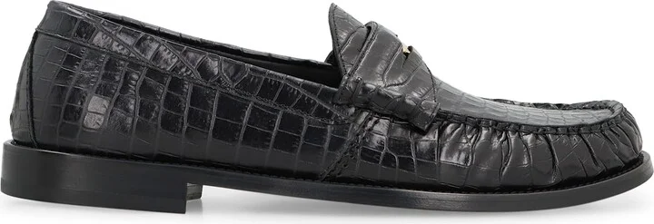 Printed Leather Loafers