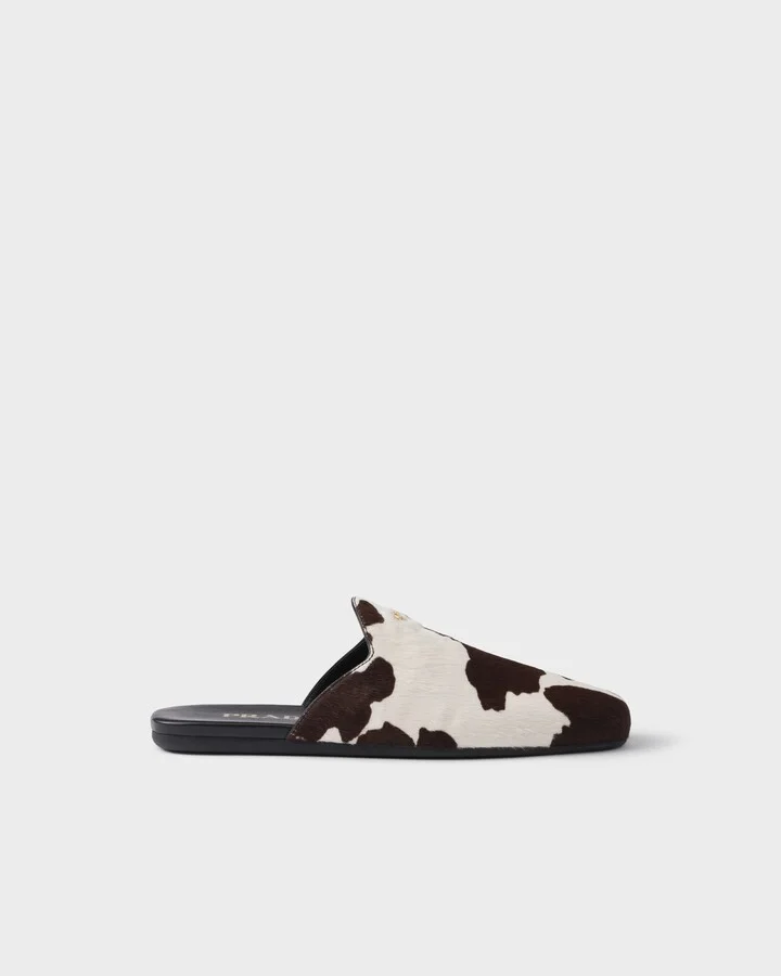 Printed leather mules - Image 2