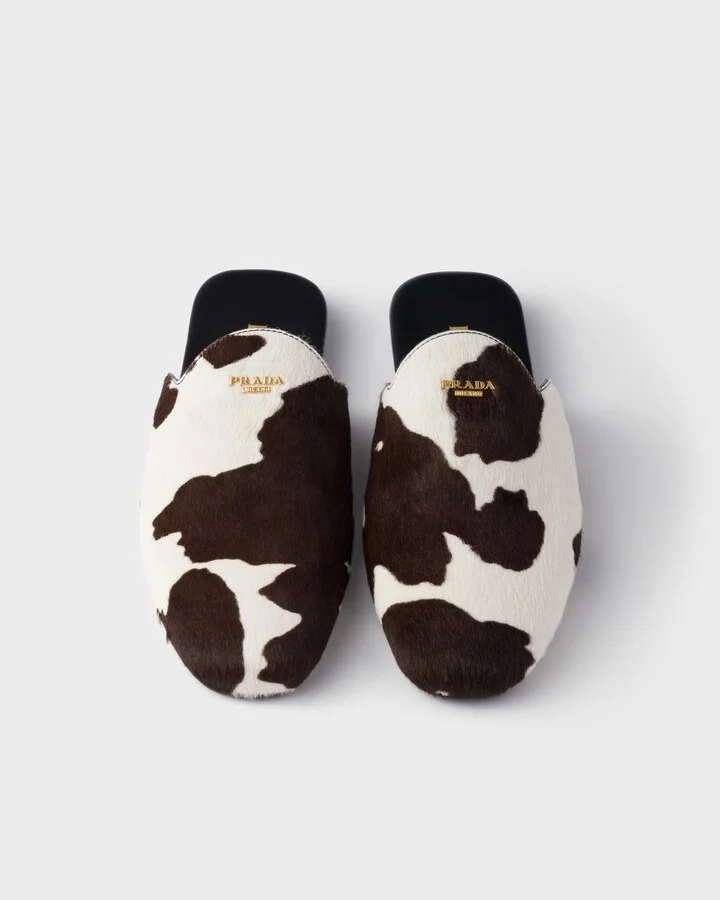 Printed leather mules - Image 3