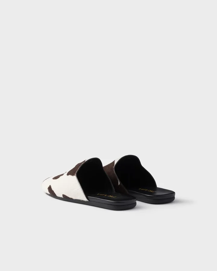Printed leather mules - Image 4