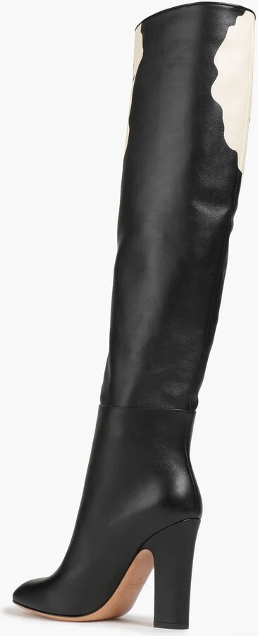 Printed leather over-the-knee boots - Image 3