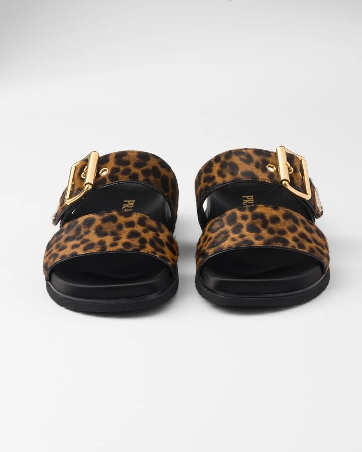 Printed leather slides - Image 6