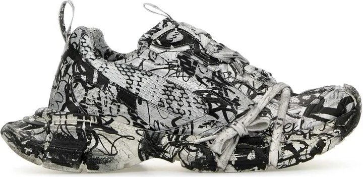Printed Mesh And Rubber 3xl Sneakers
