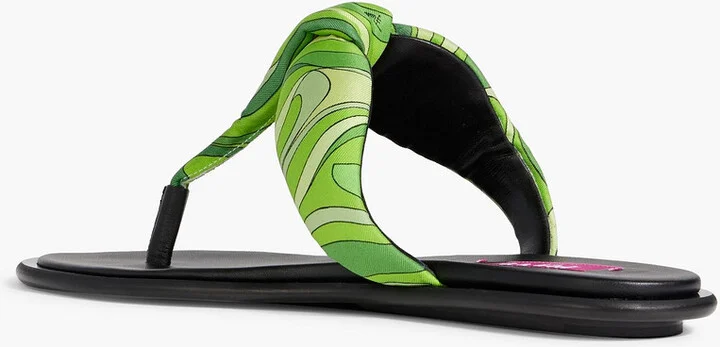 Printed padded twill sandals - Image 3