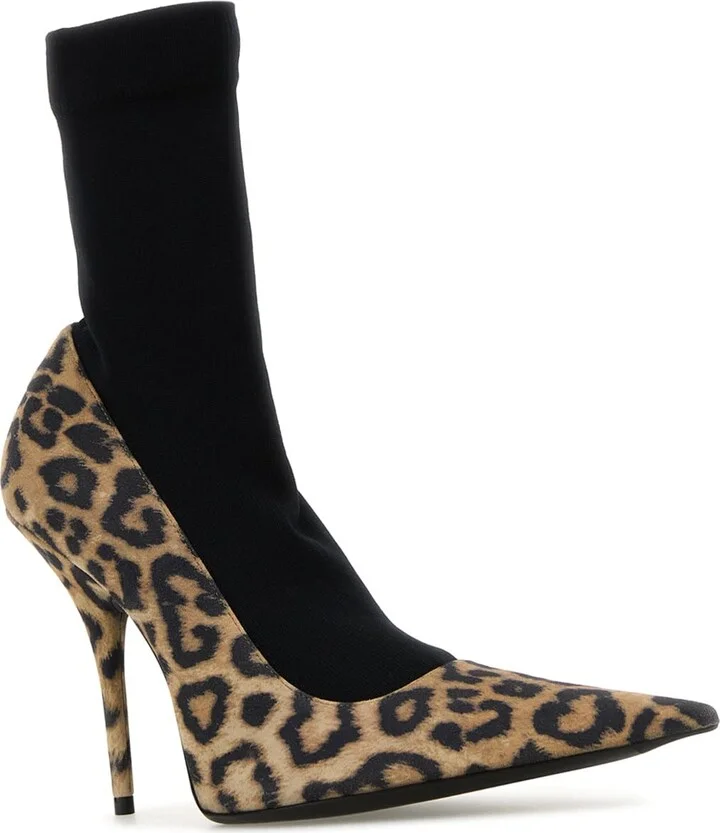 Printed Suede Avenue Sock Pumps - Image 2